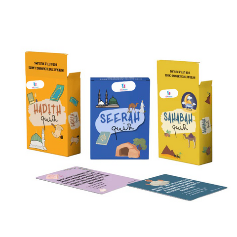 MUHAMMAD ﷺ QUIZ BUNDLE SEERAH, HADITH, SAHABAH & SAHABIYAT QUIZ CARDS ISLAM KNOWLEDGE FOR YOUNG KIDZ