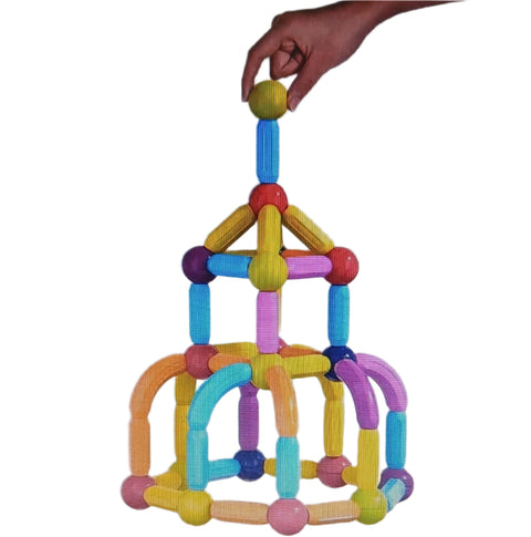 MEGNETIC BAR BUILDING BLOCKS 64 PCS